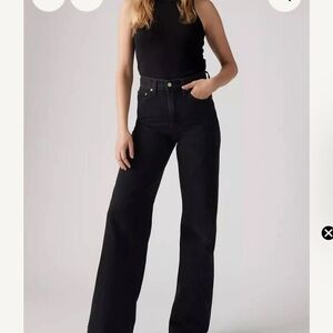 Levi's Black High-Rise Wide Leg Jeans